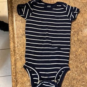 Navy and white onesie